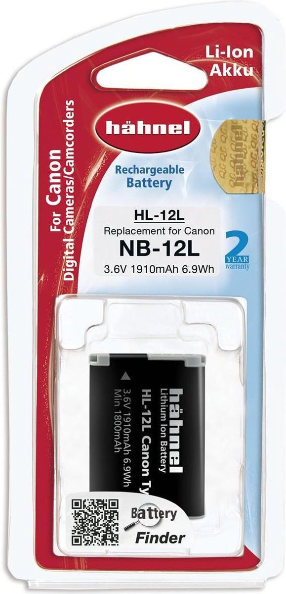 Hahnel HL-12L Li-Ion accu (Canon NB-12L)