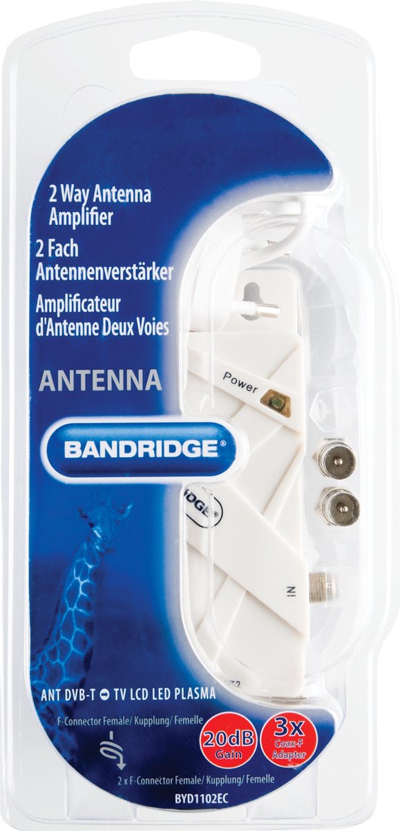 Bandridge BYD1102 2-weg antenneversterker