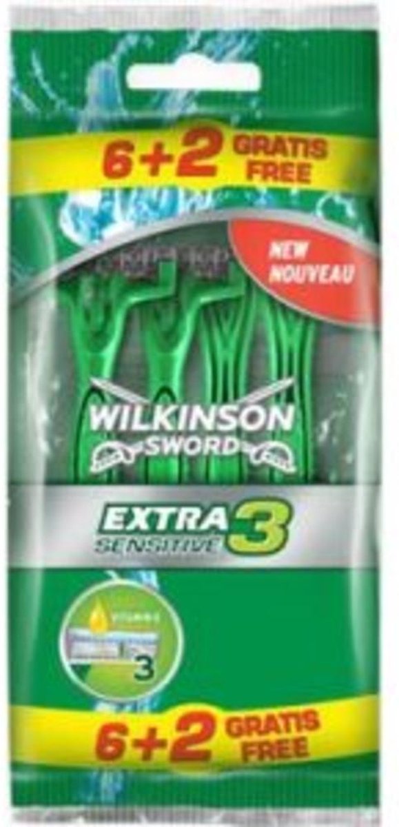 20x Wilkinson Sword Wegwerpscheermesjes Extra 3 Sensitive 8 stuks