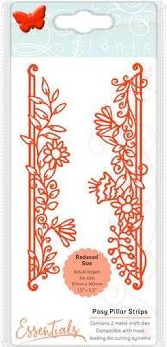 Tonic Studios Mal fanciful floral - posy pillar strip 1536E