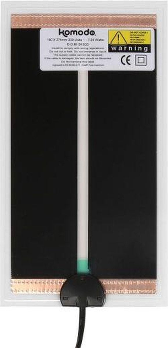 Komodo geavanceerde warmte mat stof 7 watt 150x280 mm