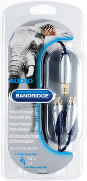 Bandridge SAL3401 audio kabel 1 m 3.5mm Zwart