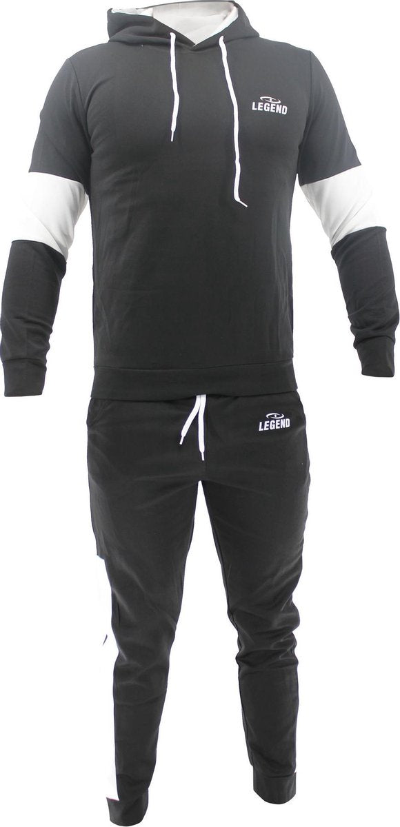 Legend Functioneel Joggingpak Black & White  M