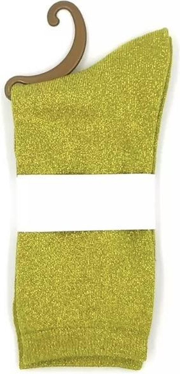 Glittersokken -  Geel