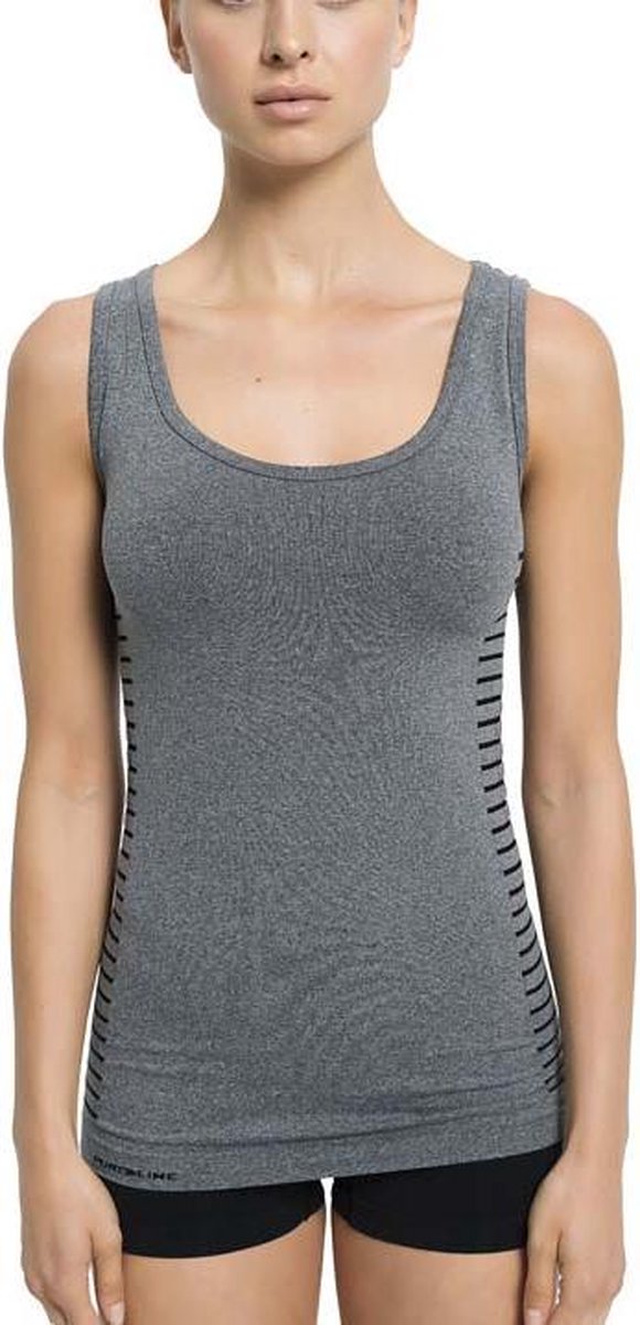PureLime Seamless F/B Tank Top Dames - Grijs - maat S/M