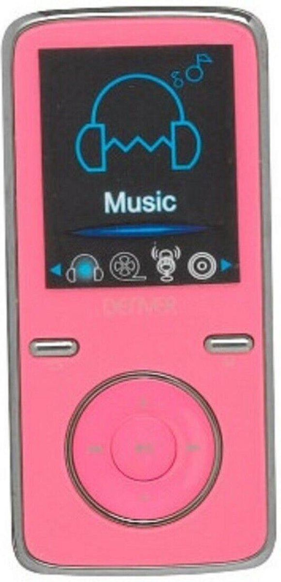 Denver MP4 Speler 4gb +- 1000 nummers Roze + Earphones