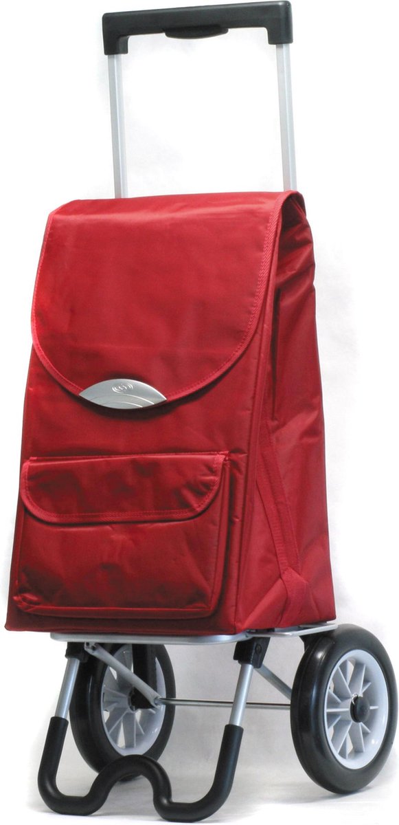 Secc by Davidt's - Boodschappentrolley Stockolm Rood - Tas Inhoud 42 L / 35 kg - 2 Wielen