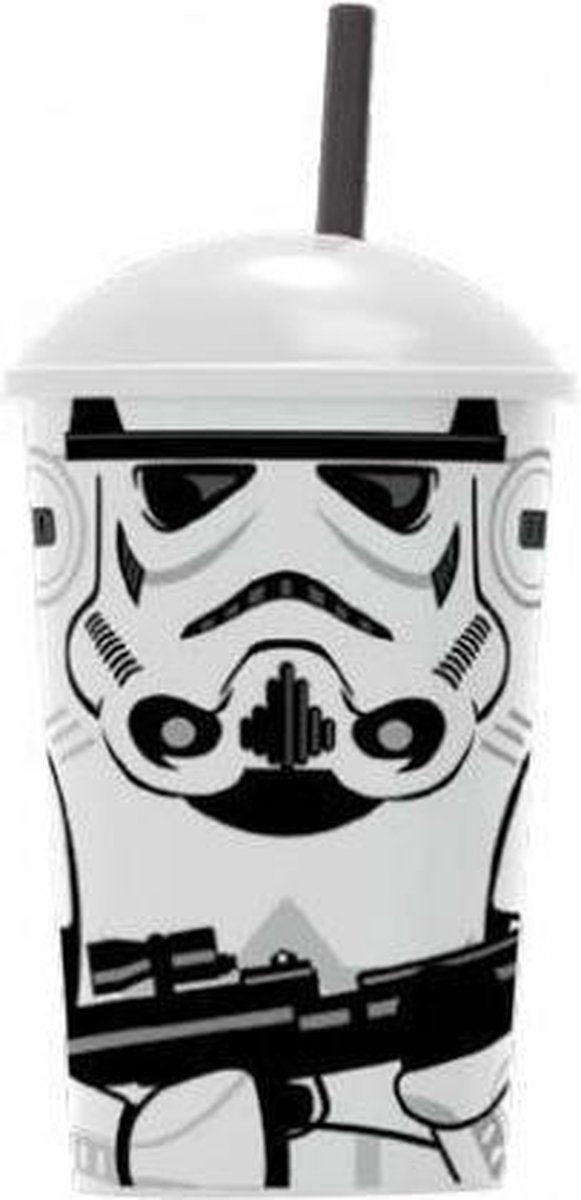 Beker met rietje Star Wars Stormtrooper 400 ml