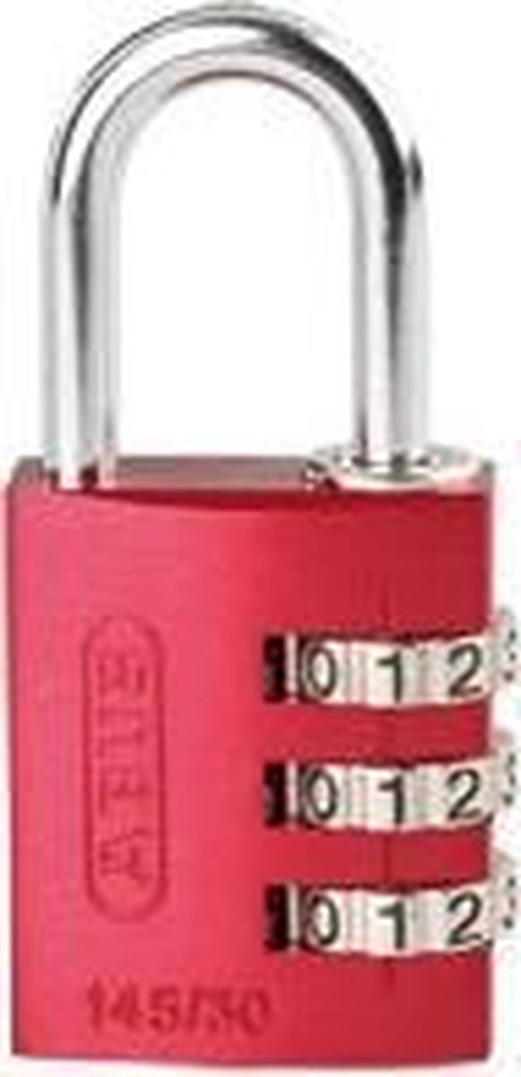 ABUS combinatie-cijferslot Serie 145 - aluminium beugel 30 mm Rood