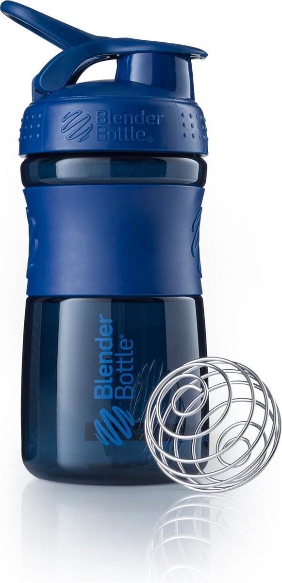 BlenderBottle SportMixer Tritan Grip - Eiwitshaker / Bidon - 590ml - Navy