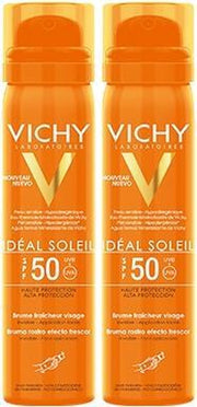 Vichy Ideal Soleil Frisse Gezichtsmist Zonnebrand SPF50 - 2x75ml