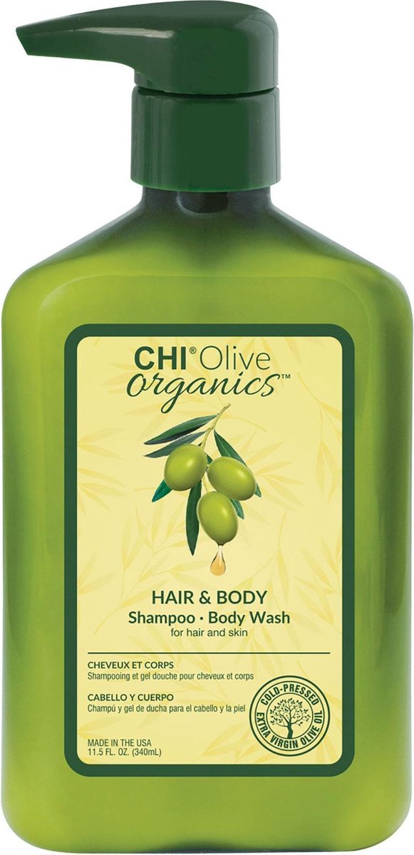 CHI Olive Organics - Hair & Body Shampoo - Body Wash 340ml. -  vrouwen - Voor  - 340 ml -  vrouwen - Voor