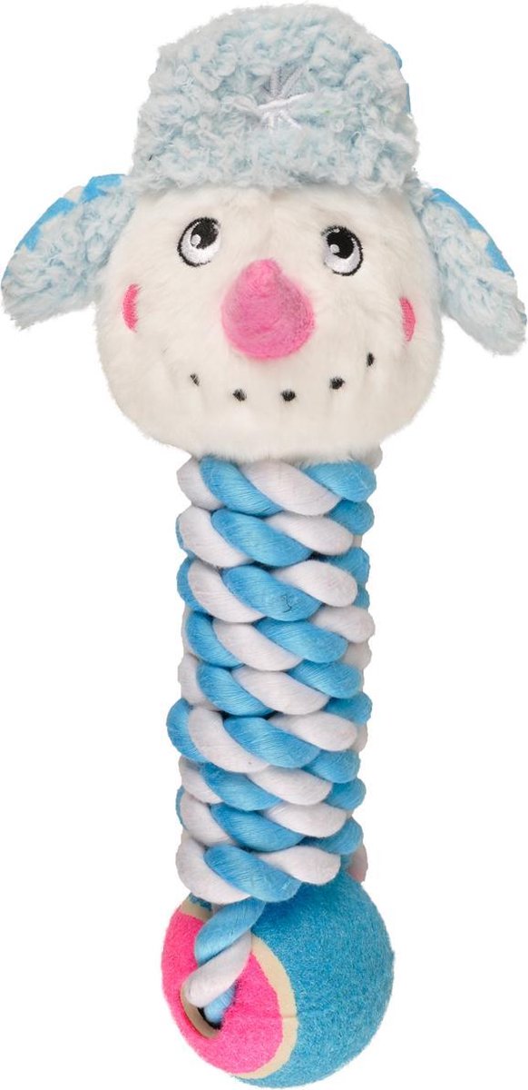 Hondenspeelgoed Kerst Sneeuwman met Tennisbal - 29 cm