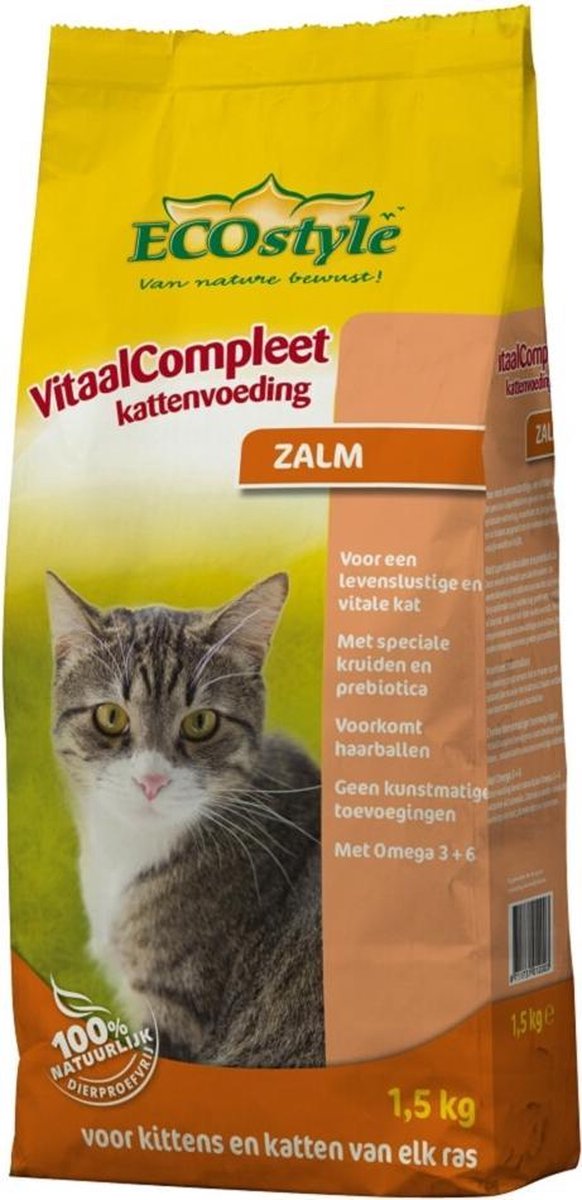 Ecostyle Vitaalcompleet - Zalm - Kattenvoer - 1.5 kg
