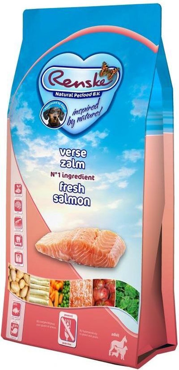 8x Renske Super Premium Adult Zalm Graanvrij 600 gr