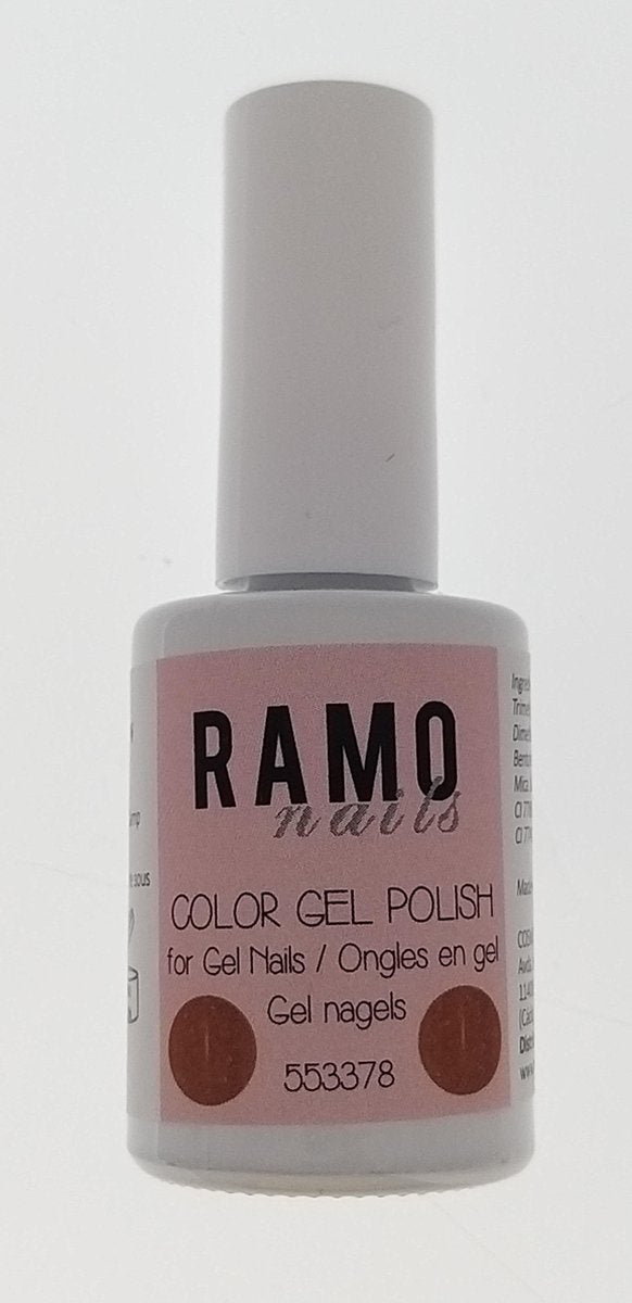 Ramo gelpolish 553378-gel nagellak-gelpolish-gellak-uv&led-15ml-soak off-semitransparant-glitter-bruin