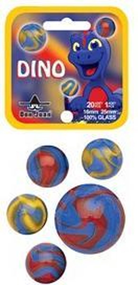 Dino knikkers 2 stuks