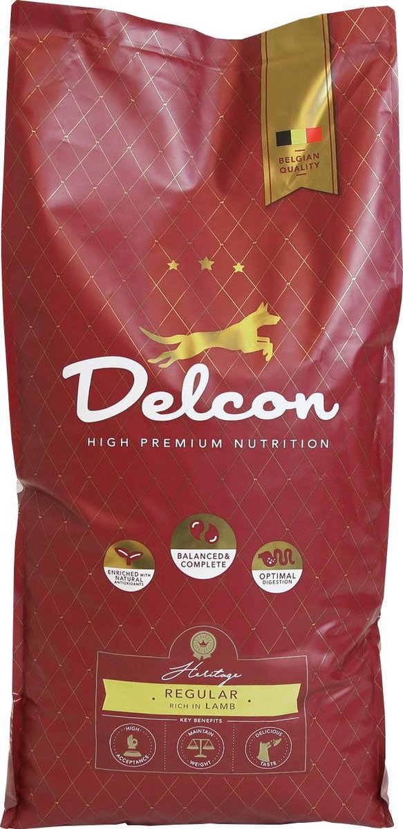 Delcon Hondenvoer Regular rijk aan Lam 12kg