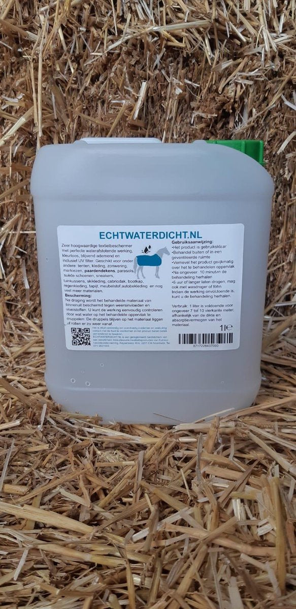 ECHTWATERDICHT 5 Liter voor paardendekens is een zeer hoogwaardige impregneerspray met perfecte waterafstotende werking