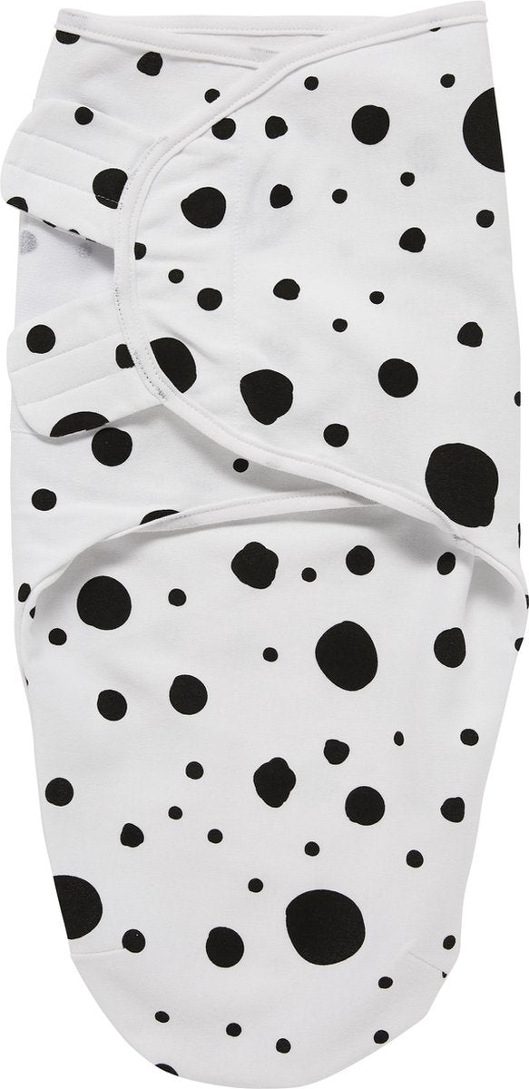 SwaddleMeyco Inbakerdoek - 0-3 maanden - Dots zwart