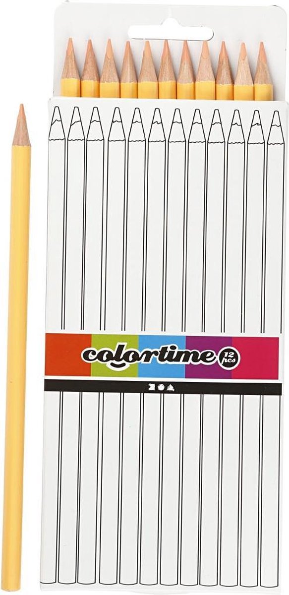 Colortime Kleurpotloden 3 Mm Vulling 17 Cm Beige 12 Stuks