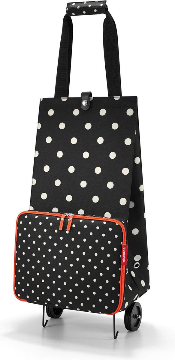Reisenthel Foldabletrolley Boodschappentrolley - Opvouwbaar - 30L - Mixed Dots Zwart