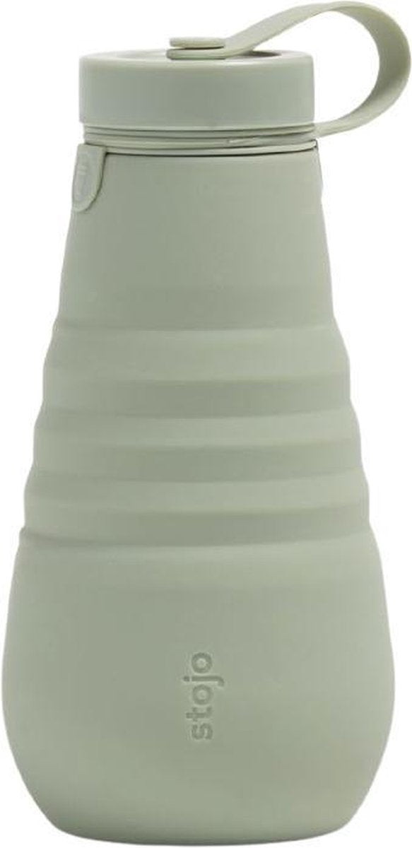 Stojo Drinkfles Sage 590 Ml Siliconen Mintgroen