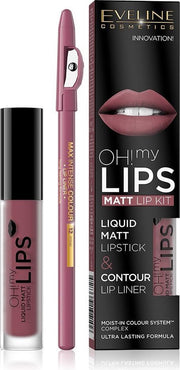Eveline Cosmetics Oh My Lips Liquid Matt Lipstick&lip Liner No. 06 Cashmere Rose