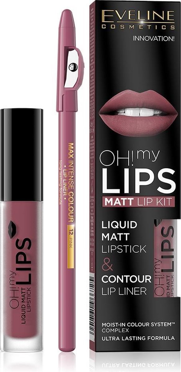 Eveline Cosmetics Oh My Lips Liquid Matt Lipstick&lip Liner No. 06 Cashmere Rose
