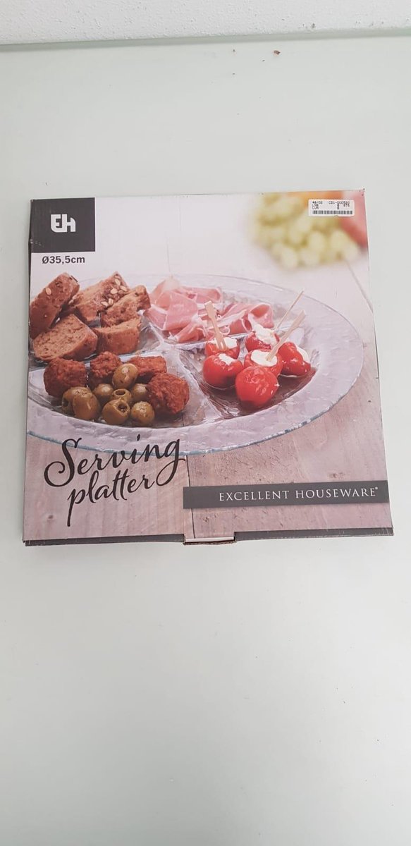Serveerschaal van glas