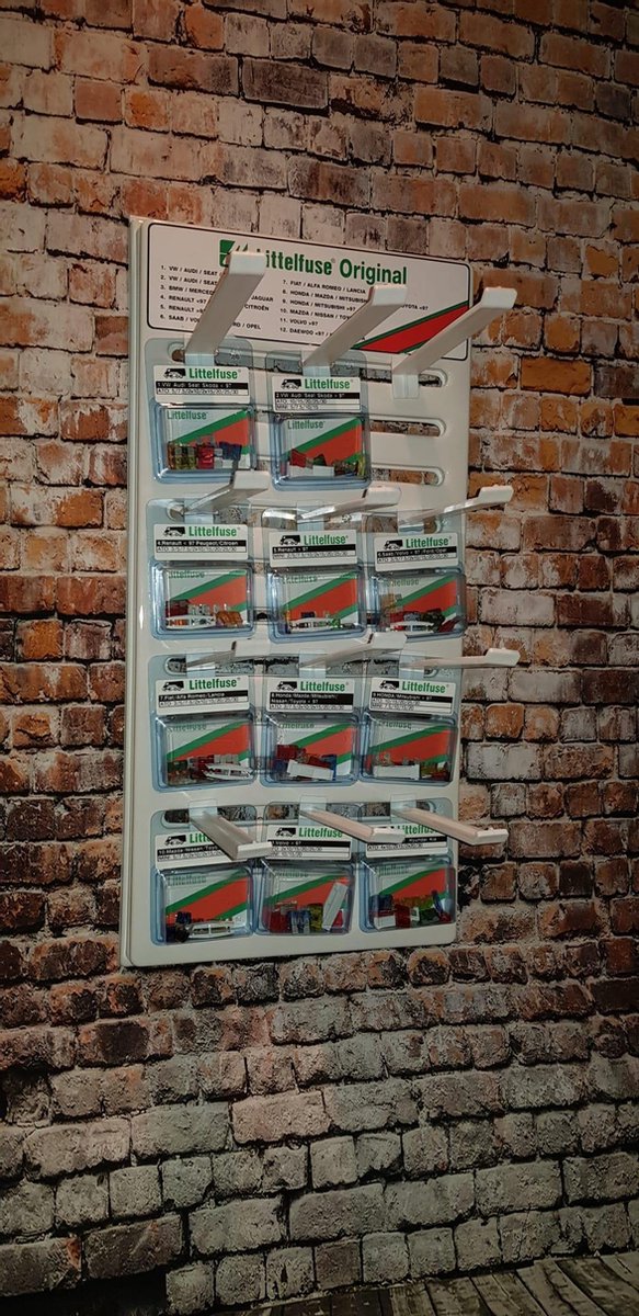 Little Fuse zekeringen pakket retail 120 doosjes met hangbord