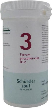 Ferrum phosphoricum 3 D12 Schussler - 400 tabletten