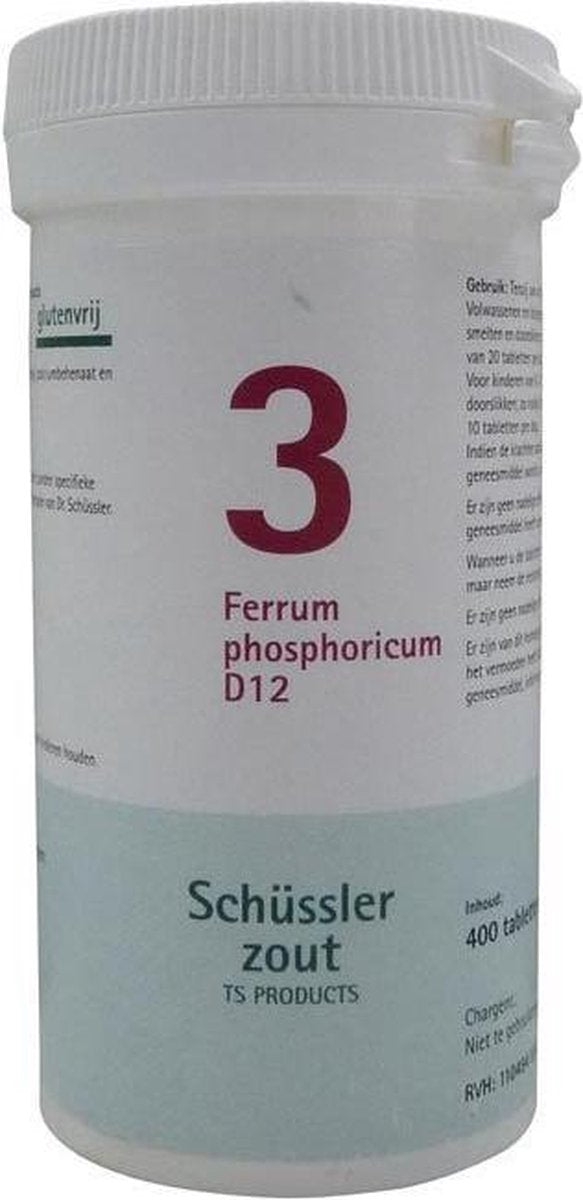 Ferrum phosphoricum 3 D12 Schussler - 400 tabletten