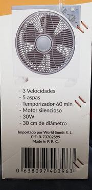 Helios BOXFAN12" Ventilator 3 standen Timer draaifunctie