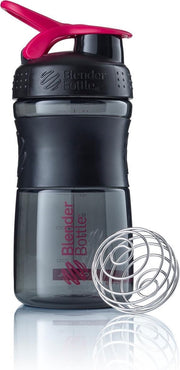 BlenderBottle | SportMixer | Tritan Grip | Eiwitshaker | Bidon | Shaker | 590 ML | Black Pink - Zwart Rose.  Je shake zonder klonten en de shaker lekt niet.