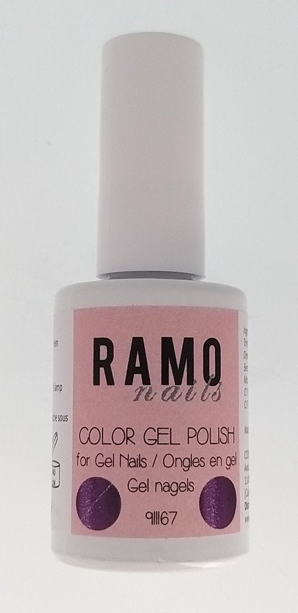 Ramo gelpolish 911167-gel nagellak-gelpolish-gellak-15ml-uv&led-soak off-semi transparant -glitter-paars