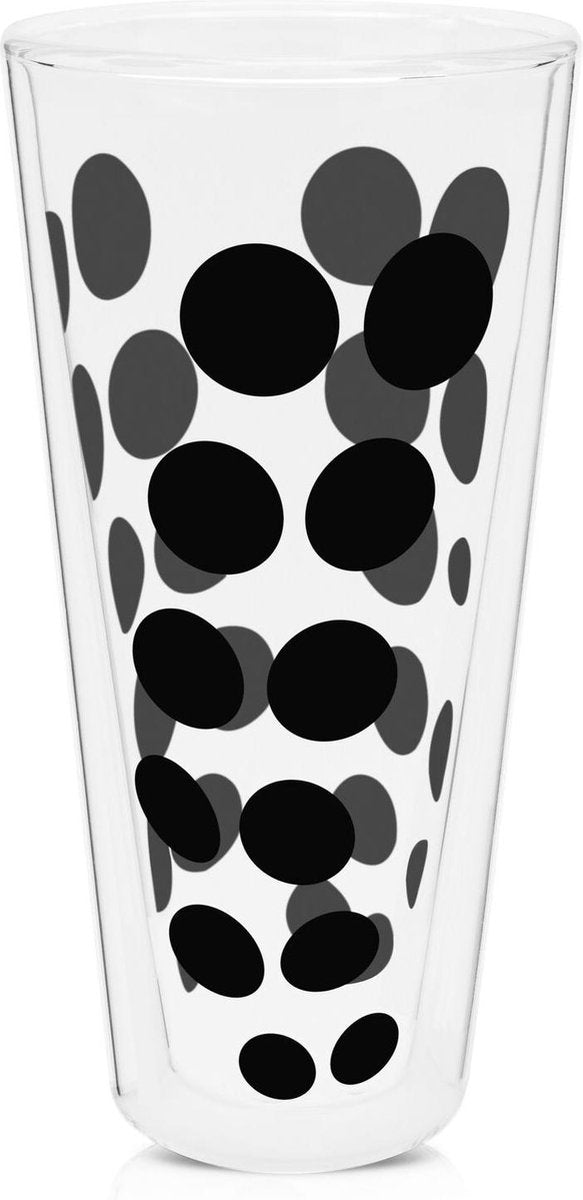 Zak!Designs Dotdot Theebeker XL - Dubbelwandig - 40 cl - Zwart