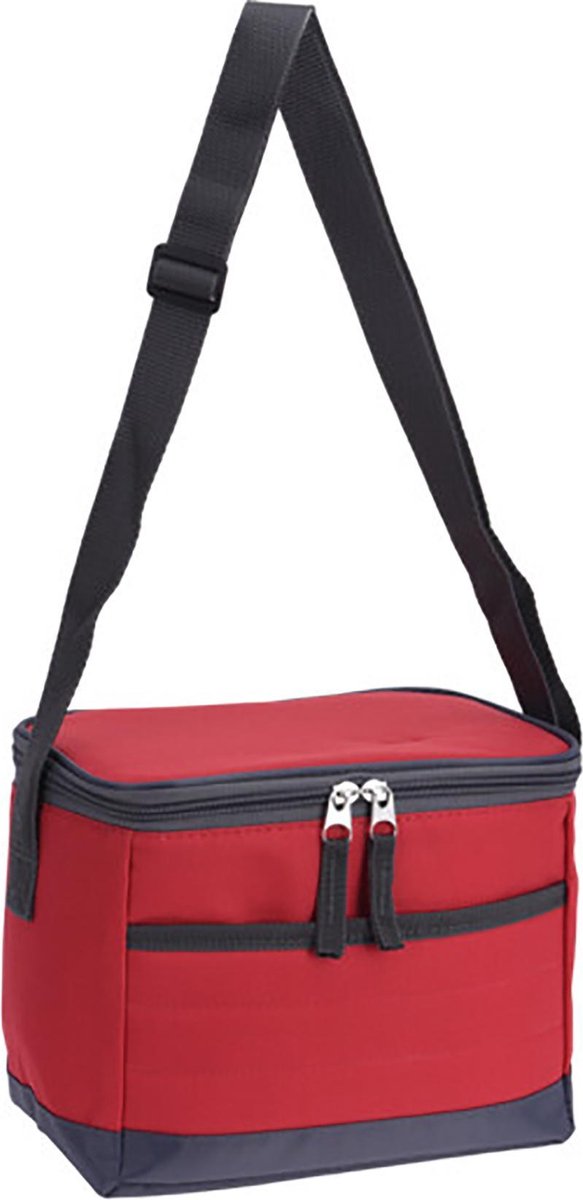 JAP Kleine Koeltas - Koeltassen voor blikjes bier/frisdrank - Koelbox 5 Liter - Compact mini koeltasje - Rood