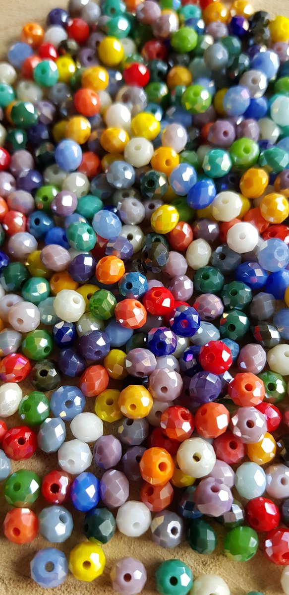 Kralen -Sieraden Maken- 200 Glaskralen-Facet Geslepen- 6x4mm