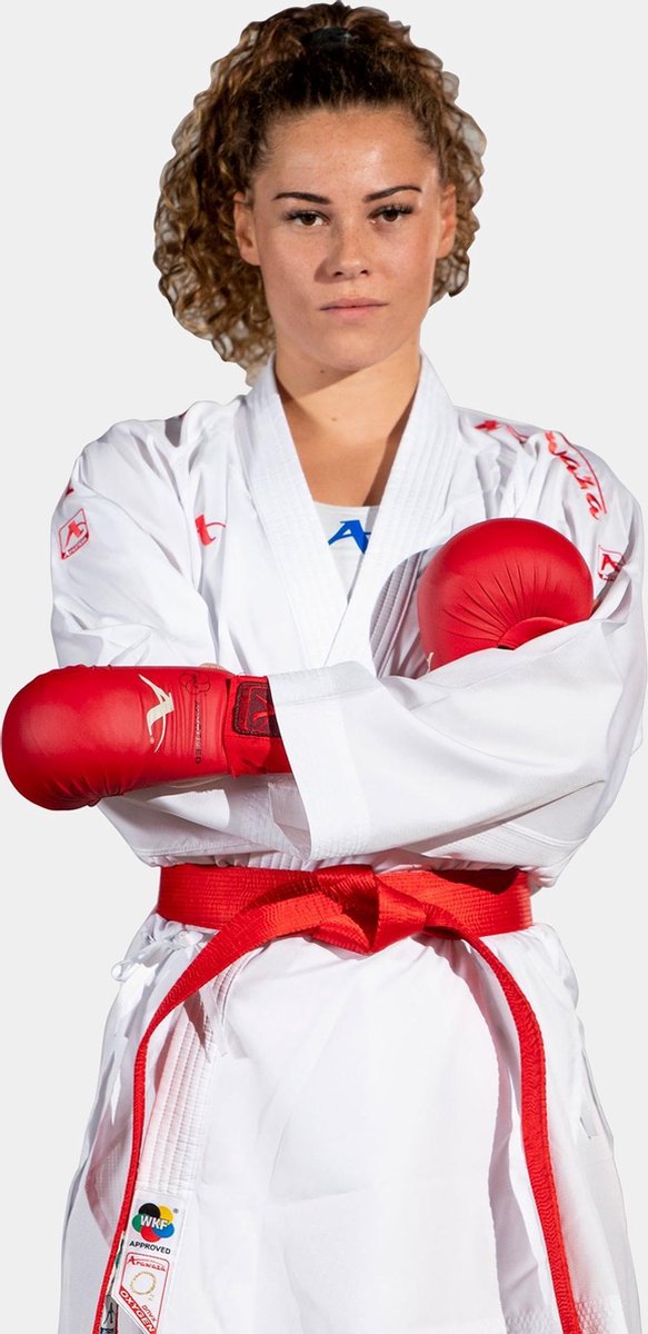 Kumite-karatepak Onyx Oxygen (rood) Arawaza | WKF - Product Kleur: Rood / Product Maat: 170