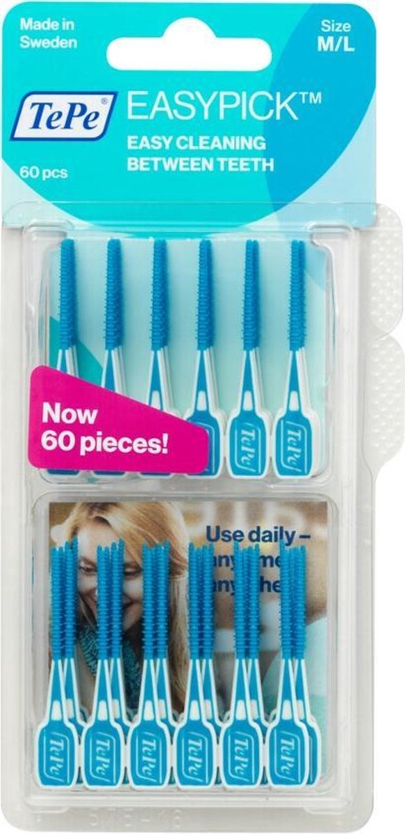 10x TePe EasyPick Blauw M/L 60 stuks