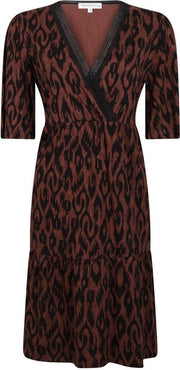 Tramontana Dress Wrap Ikat Print - L
