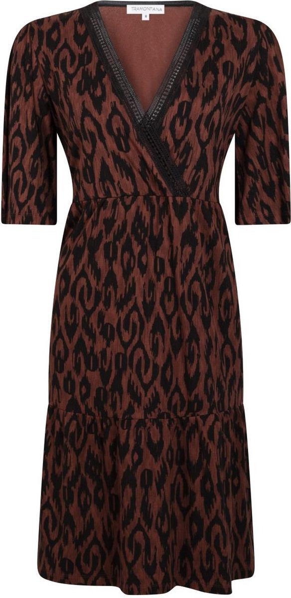Tramontana Dress Wrap Ikat Print - L