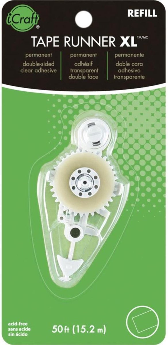 iCraft Permanente Dubbelzijdig Tape Navulling XL 15 m