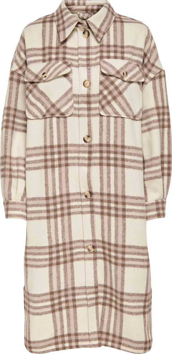 ONLY ONLLOU-EPI CHECK LONG SHACKET  CC PNT Dames Jas - Maat XL