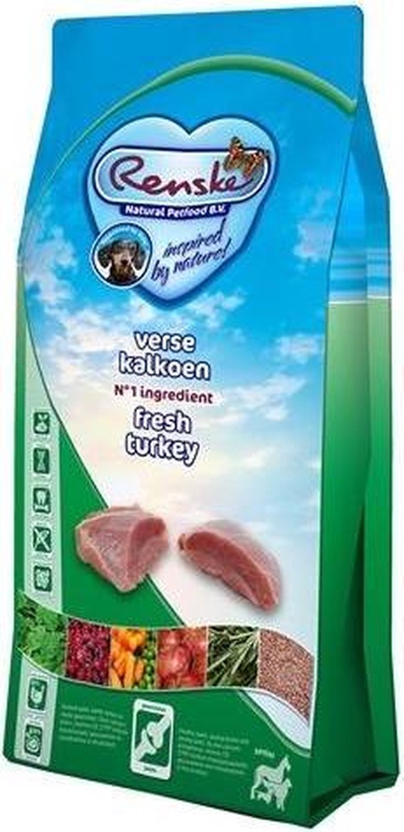 4x Renske Super Premium Senior Kalkoen Graanvrij 2 kg