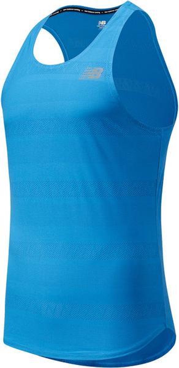 New Balance Q Speed Singlet Heren - lichtblauw - maat L