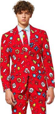 OppoSuits Dapper Decorator - Mannen Kostuum - Gekleurd - Kerst - Maat 58
