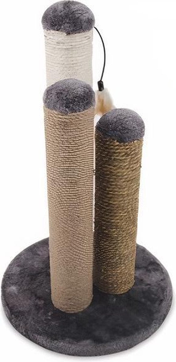 M-pets Krabpaal Babel 30 X 47 Cm Sisal/pluche Bruin/grijs
