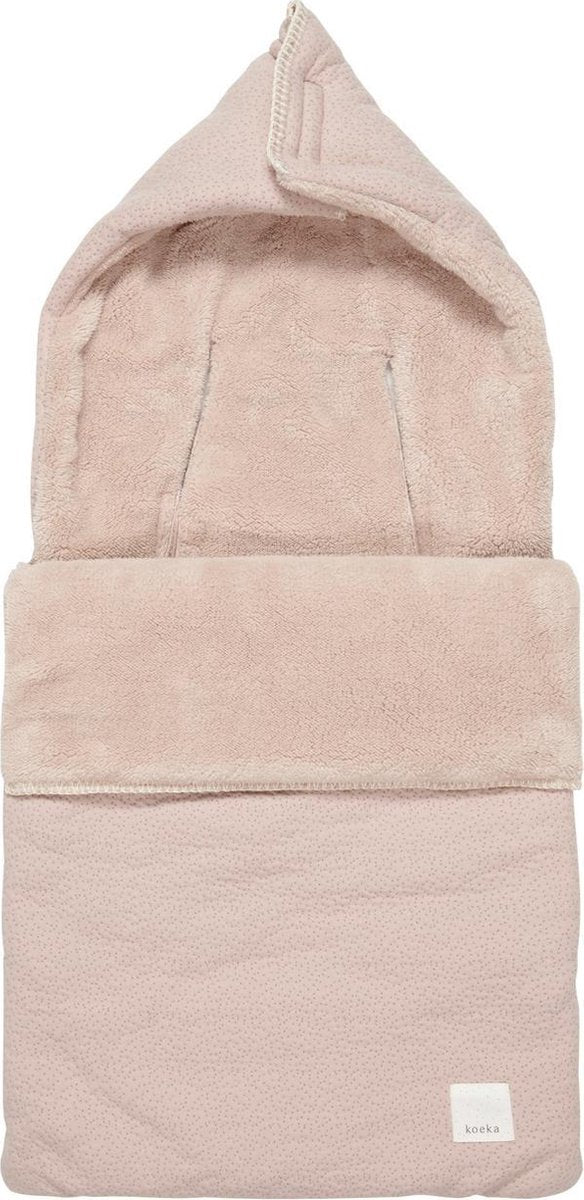 Koeka Voetenzak 0+ 3/5 punts teddy Riga - grey pink